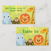 Carte De Placement C'est un Baby shower de jungle (Devant / Derrière)
