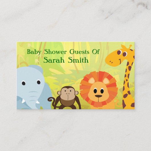 Carte De Placement C'est un Baby shower de jungle (Devant)
