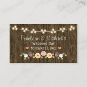 Carte De Placement Chaîne de lumière rousse Place de siège d'automne (Dos)