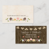 Carte De Placement Chaîne de lumière rousse Place de siège d'automne (Devant / Derrière)