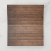 Carte De Placement Chaîne de tournesol en bois rustique Lumières dent (Intérieur déplié)