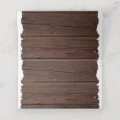 Carte De Placement Chaîne de tournesols éclats Mariage en bois rustiq (Intérieur déplié)