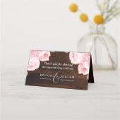 Carte De Placement Chaîne Rustique Bois Lumières Mariage Personnalisé (Dos)