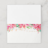 Carte De Placement Chaîne tropicale éclaire le Mariage floral (Extérieur déplié)