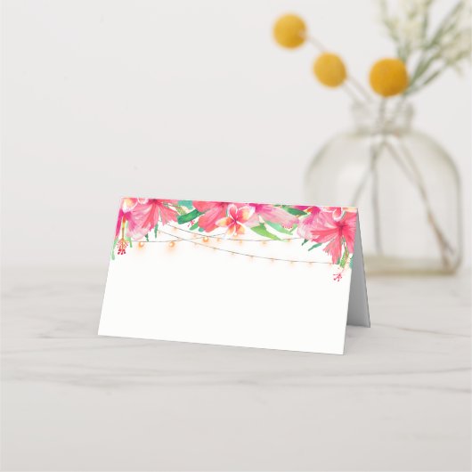 Carte De Placement Chaîne tropicale éclaire le Mariage floral (Devant)