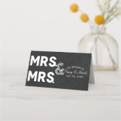 Carte De Placement Chalkboard Chalk M. & Mme Mariage Table assise (Devant)