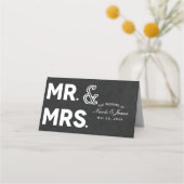 Carte De Placement Chalkboard Chalk M. & Mme Mariage Table assise (Devant)