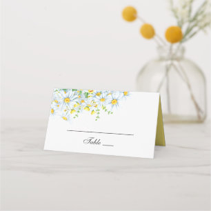 Carte De Placement Chamomille. Mariage floral de campagne aquarelle