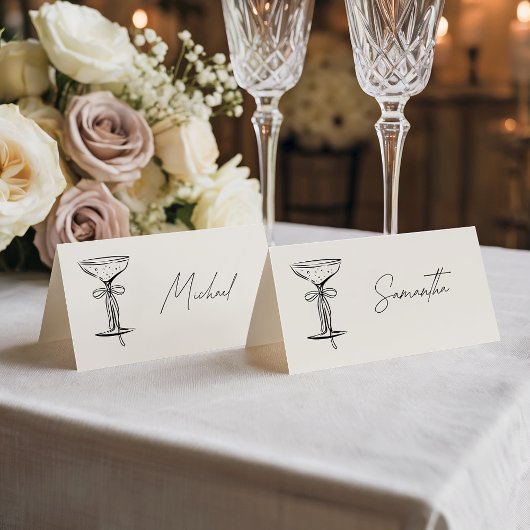 Carte De Placement Champagne de sable chic