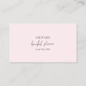 Carte De Placement Champagne florale de Peach rose (Dos)