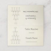 Carte De Placement Champagne Glasses Wedding (Extérieur déplié)