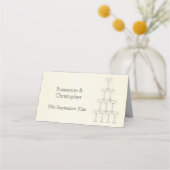 Carte De Placement Champagne Glasses Wedding (Dos)