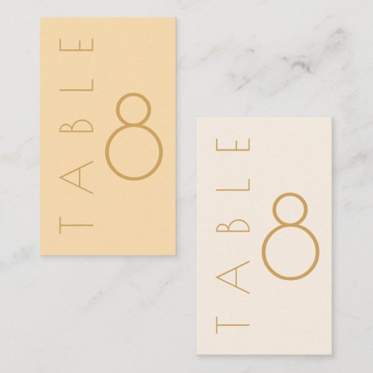 Carte De Placement Champagne moderne Mariage tonal (Devant / Derrière)