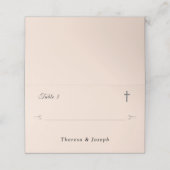 Carte De Placement Champagne purement catholique rose (Extérieur déplié)