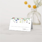 Carte De Placement Champs de fleurs sauvages et abeilles bourdonnante (Devant)