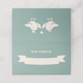 Carte De Placement Chanson de mariage de l'oiseau bleu ardoise (Extérieur déplié)