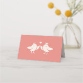 Carte De Placement Chant Mariage de chant d'oiseau rose (Dos)