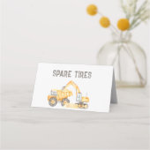 Carte De Placement Chariots de construction Étiquettes alimentaires (Dos)