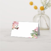 Carte De Placement Charmant Hexagone Floral Nom de l'Invité Siège (Dos)