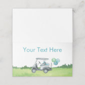 Carte De Placement Charming Golf Thème Étiquette alimentaire (Extérieur déplié)
