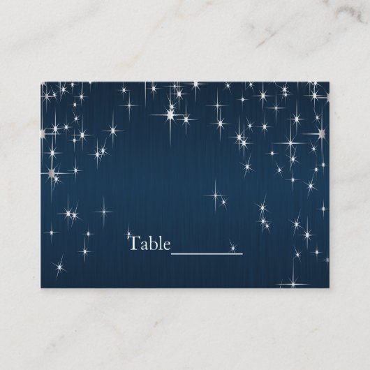 Carte De Placement Charming Star Struck Mariage | bleu marine (Devant)