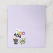 Carte De Placement Chat de Cute Halloween, bat, mummy et ghost (Extérieur déplié)