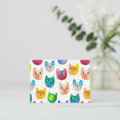 Carte De Placement Chats aquarelles et amis (Debout devant)