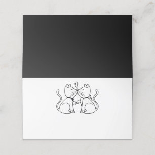 Carte De Placement Chats Black Mariage Fête des mariées Anniversaire
