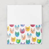 Carte De Placement Chats et amis à l'aquarelle (Extérieur déplié)