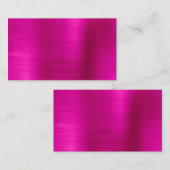 Carte De Placement Chaud rose métal brillant flanc d'huile (Devant / Derrière)
