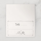 Carte De Placement Chaussures Tirky Tirées À La Main Doodle Table Pla (Extérieur déplié)