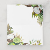 Carte De Placement Chaux et noix de coco tropicales (Intérieur déplié)