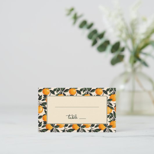 Carte De Placement Cheerful Orange Botanical (Debout devant)