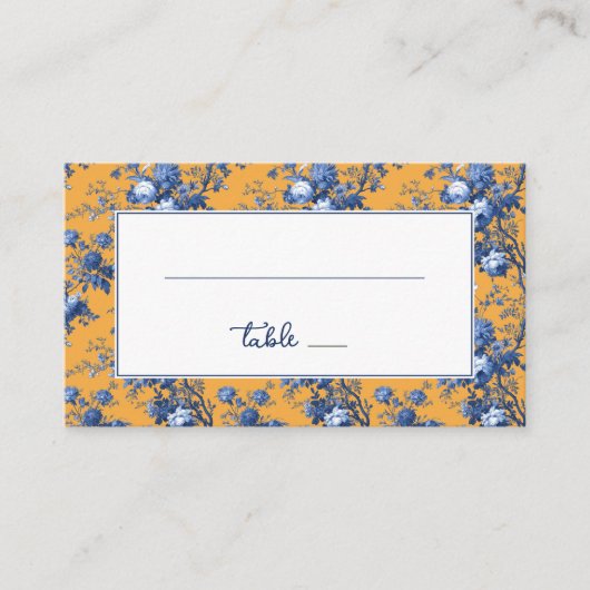 Carte De Placement Cheerful Orange Floral Hydrangea (Devant)