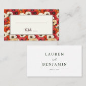 Carte De Placement Cheerful Red Floral Poppies (Devant / Derrière)