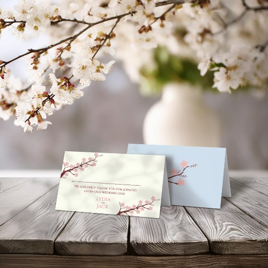 Carte De Placement Cherry Blossom Mariage à thème