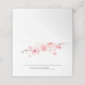 Carte De Placement Cherry Blossom Pink Floral (Extérieur déplié)