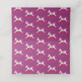 Carte De Placement Cheval bleu à bascule aquarelle art carte place (Intérieur déplié)