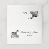 Carte De Placement Cheval debout vintage (Extérieur déplié)