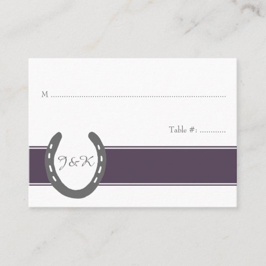 Carte De Placement Cheval équestre à thème Chaussures Motif (Devant)