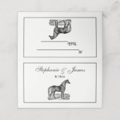 Carte De Placement Cheval vintage debout (Extérieur déplié)
