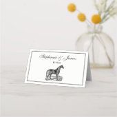 Carte De Placement Cheval vintage debout (Devant)