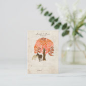 Carte De Placement Chevaux d'automne orange et Brown (Debout devant)