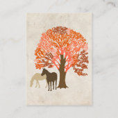 Carte De Placement Chevaux d'automne orange et Brown (Dos)