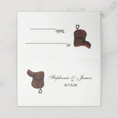 Carte De Placement Chevaux - Preppy Equestrio couleur de selle (Extérieur déplié)