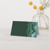 Carte De Placement Chic Dark Green Gold Bar Mitzvah Place Card (Dos)