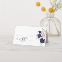Chic Elegant Blush Mariage bleu marine