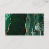 Carte De Placement Chic Emerald Green Or Agate Mariage Escort (Dos)