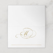 Carte De Placement Chic Faux Gold Foil Mariage Place Modèle (Extérieur déplié)