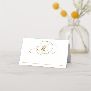 Carte De Placement Chic Faux Gold Foil Mariage Place Modèle